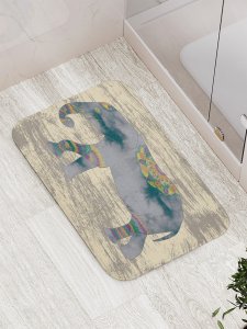Противоскользящий коврик для ванной, сауны, бассейна JoyArty Пустынный слон (bath_5317)