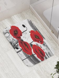 Противоскользящий коврик для ванной, сауны, бассейна JoyArty Маковые сны (bath_8058)