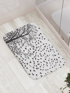 Противоскользящий коврик для ванной, сауны, бассейна JoyArty Птицы на ветках (bath_7665)
