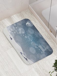 Противоскользящий коврик для ванной, сауны, бассейна JoyArty Снежный олень (bath_21455)