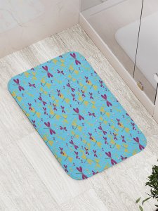 Противоскользящий коврик для ванной, сауны, бассейна JoyArty Рой стрекоз (bath_6571)