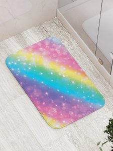 Противоскользящий коврик для ванной, сауны, бассейна JoyArty Радужное сияние (bath_290642)