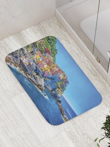 Противоскользящий коврик для ванной, сауны, бассейна JoyArty Город в скале (bath_10546)
