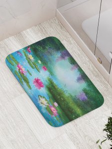 Противоскользящий коврик для ванной, сауны, бассейна JoyArty Цветок лотоса (bath_32861)