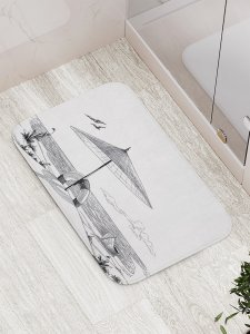 Противоскользящий коврик для ванной, сауны, бассейна JoyArty На пляже (bath_378477)