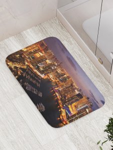Противоскользящий коврик для ванной, сауны, бассейна JoyArty Городской порт (bath_944)