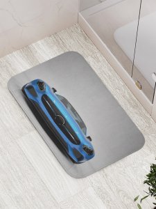 Противоскользящий коврик для ванной, сауны, бассейна JoyArty Лазурная машина (bath_37291)