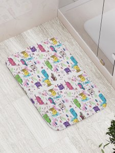 Противоскользящий коврик для ванной, сауны, бассейна JoyArty Коты веселятся (bath_25653)