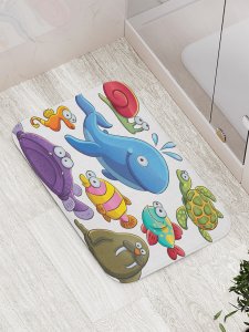 Противоскользящий коврик для ванной, сауны, бассейна JoyArty Океанские сны (bath_9522)