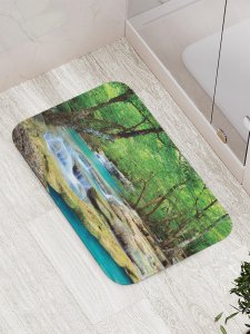 Противоскользящий коврик для ванной, сауны, бассейна JoyArty Свежесть леса (bath_6865)