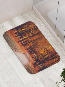 Противоскользящий коврик для ванной, сауны, бассейна JoyArty Осенний парк (bath_6115)