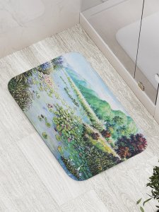 Противоскользящий коврик для ванной, сауны, бассейна JoyArty Река в лилиях (bath_9275)