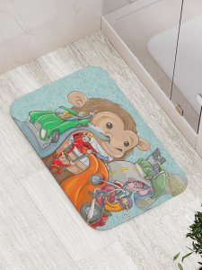 Противоскользящий коврик для ванной, сауны, бассейна JoyArty Гигиенические процедуры (bath_5281)