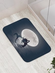 Противоскользящий коврик для ванной, сауны, бассейна JoyArty Лунная русалка (bath_12851)