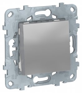 Одноклавишный выключатель Schneider Electric UNICA NEW 10 AX, 250 В алюминий (NU520130 1239897)