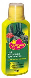 Жидкое комплексное удобрение для кактусов и суккулентов Буйские Удобрения Цветочный рай (4607019652501)