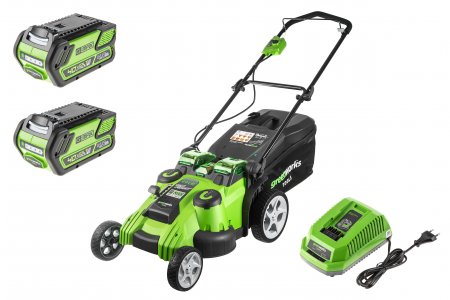 Аккумуляторная газонокосилка GreenWorks G40lm49dbk4 (2500207vb) 1акк 40В 4Ач + ЗУ (2500207VB)