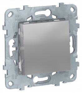 Одноклавишный переключатель Schneider Electric UNICA NEW 10 AX, 250 В, алюминий (NU520330 1239905)