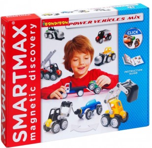 Магнитный конструктор BONDIBON SmartMax Специальный набор: Мощная техника (ВВ0909)