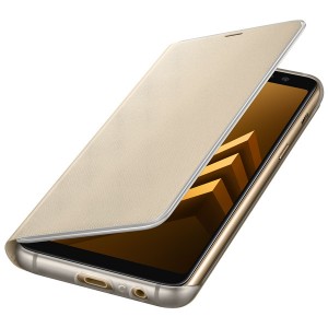 Чехол для сотового телефона Samsung Чехол-книжка Samsung для Galaxy A8, поликарбонат, золотистый (EF-FA530PFEGRU)
