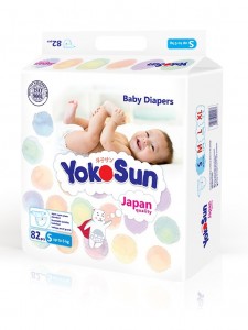 Подгузники детские Yokosun Подгузники YOKOSUN на липучках, размер S (до 6 кг), 82 шт (4602009409639)