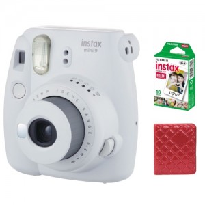 Фотоаппарат моментальной печати Fujifilm Instax mini Фотопленка + Фотоальбом + Instax mini 9 Smokey White (70100138685)