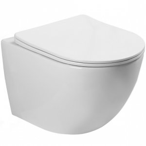 Комплект унитаза с инсталляцией SantiLine SL-5005+SL-01 с сиденьем Микролифт и клавишей смыва Хром