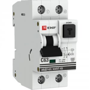 Автоматический дифференциальный выключатель EKF АВДТ-63 (DA63-63-30)