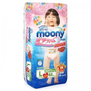 Подгузники Moony для девочек L (9-14 кг), 44 шт. (4903111184521)