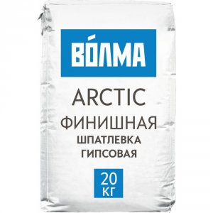 Сухая шпаклевочная смесь ВОЛМА Шпаклевка финишная гипсовая ВОЛМА Арктик белая 20 кг (30001285)
