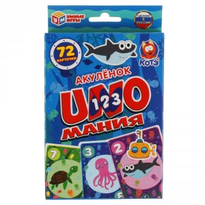 Настольные игры Умные игры Карточная игра Уномания Акуленок (4680107915184)