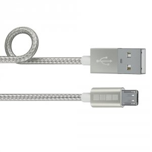 Кабель для сотового телефона InterStep USB-microUSB, 2 м, Silver (IS-DC-MCUSBNYSL-200B201)