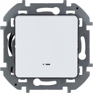 Одноклавишный выключатель Legrand Inspiria 673610 1 клавиша с индикатором белый