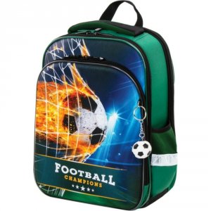 Рюкзак BRAUBERG Quadro: Fire Football, с брелком (229956)