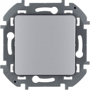 Одноклавишный переключатель Legrand Переключатель одноклавишный LEGRAND INSPIRIA Алюминий (673652)