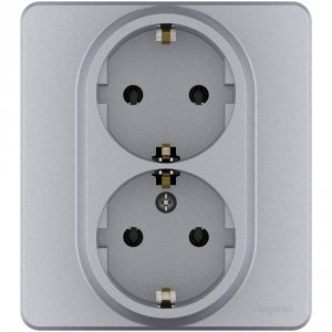 Розетка Legrand Розетка 2х2К+3 LEGRAND INSPIRIA Алюминий (673752)