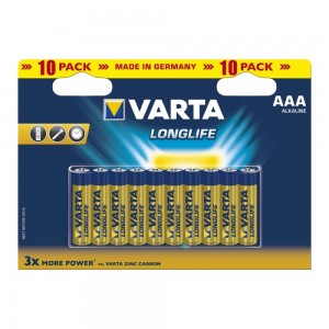 Батарейки Varta Longlife Extra AAA 10шт. (38686)
