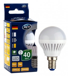 Лампа светодиодная Rev ritter LED G45 E27 5W 4000K (32263 4)