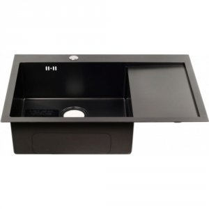 Левая прямоугольная врезная мойка Melana Profline D7851HB-L Графит (D7851HB-L графит)