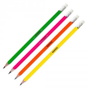 Трехгранный чернографитный карандаш Kores Grafitos Neon (1094469)