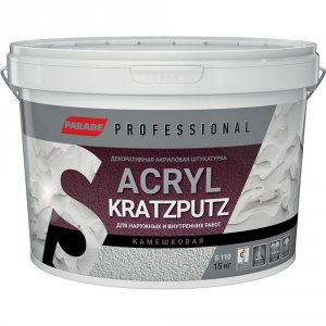 Камешковая декоративная штукатурка PARADE Professional Acryl KRATZPUTZ S110 К 1.5, (Лк-00008243)