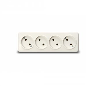 Четырехместная розетка Smartbuy Юпитер (SBE-03w-10-S4-N)