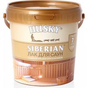 Акриловый лак для сауны Husky Siberian полуматовый 0.9 кг (26241)