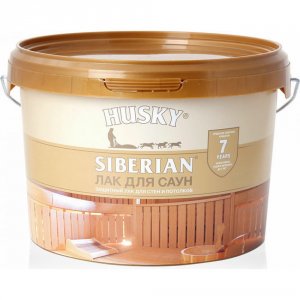Акриловый лак для сауны Husky Siberian полуматовый 2.5 кг (26242)
