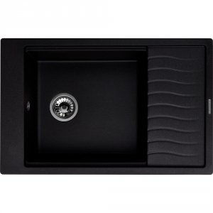 Гранитная кухонная мойка Kuppersberg MILA 1B1D BLACK (8293)