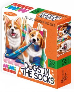 Пазл Нескучные игры Mimi Puzzles Dogs in The Sosks