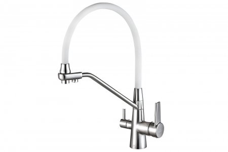 Смеситель для кухни Zorg Steel Hammer SH 903-8 CR Хром Белый