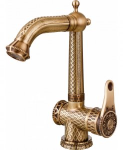 Смеситель для раковины Zorg Antic A 412U-BR Бронза