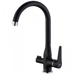 Смеситель для кухни Zorg Steel Hammer SH 910 BLACK CR Черный матовый