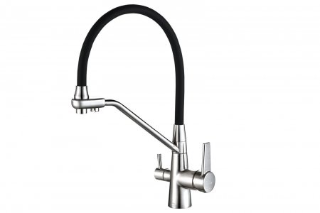 Смеситель для кухни Zorg Steel Hammer SH 903-6 CR Хром Черный